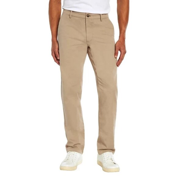 NEW Banana Republic Men's 34x30 Chino Pants Tan Cotton Spandex Straight - Picture 1 of 9